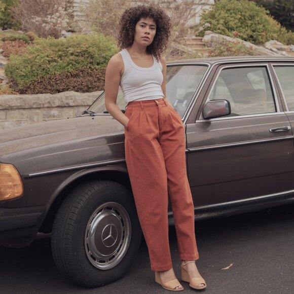 Big Bud Press Pants - Clay Red trousers (old style) hemmed